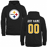 Men Pittsburgh Steelers Customized Name x26 Number Helmet Pullover Black Hoodie,baseball caps,new era cap wholesale,wholesale hats